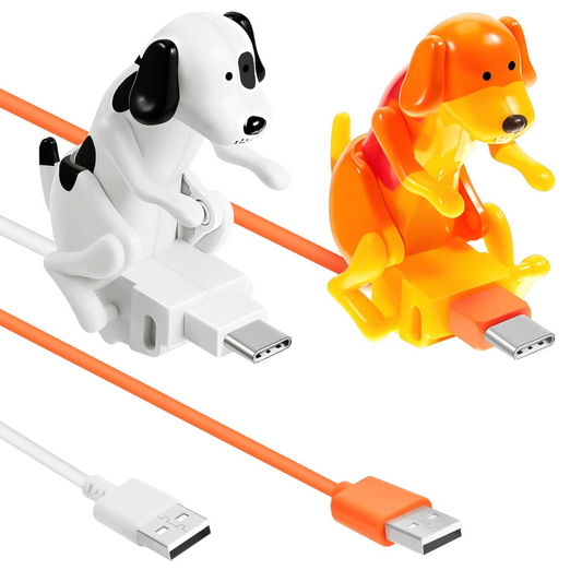 Cargador para iPhone y Tipo-C con Diseño de Perro en Acción